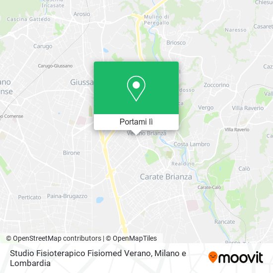 Mappa Studio Fisioterapico Fisiomed Verano