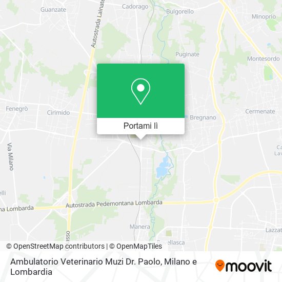 Mappa Ambulatorio Veterinario Muzi Dr. Paolo