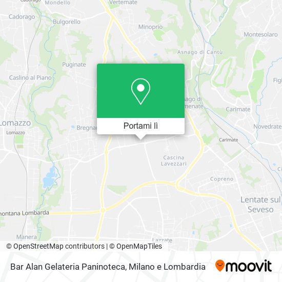 Mappa Bar Alan Gelateria Paninoteca