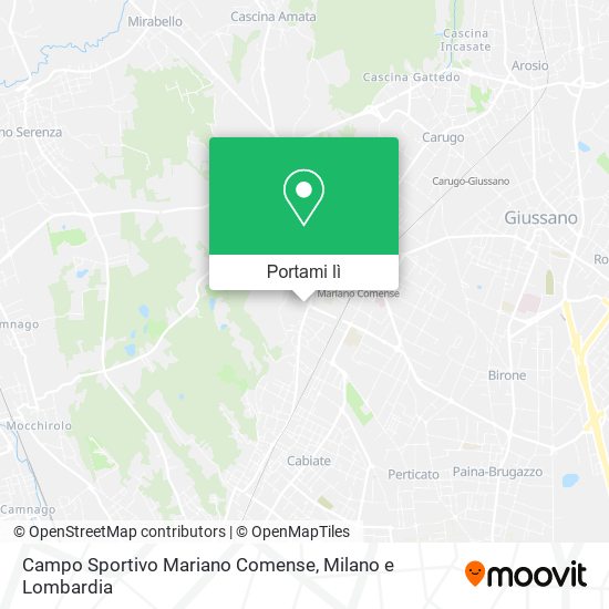 Mappa Campo Sportivo Mariano Comense