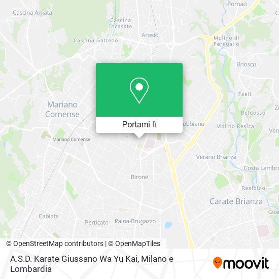 Mappa A.S.D. Karate Giussano Wa Yu Kai