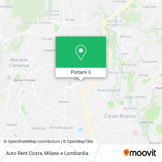 Mappa Auto Rent Costa