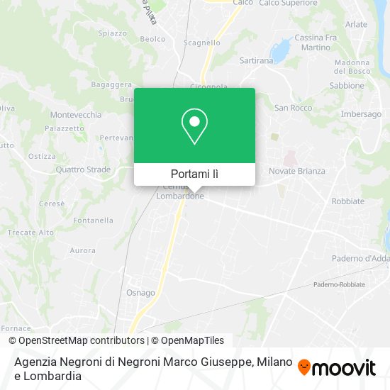 Mappa Agenzia Negroni di Negroni Marco Giuseppe