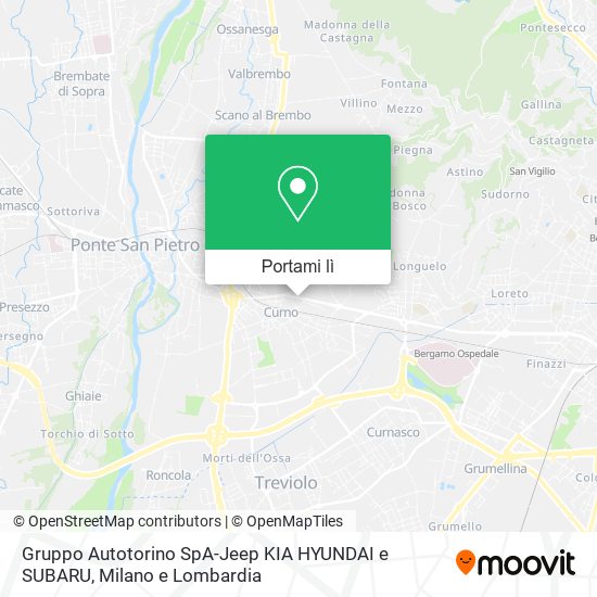 Mappa Gruppo Autotorino SpA-Jeep KIA HYUNDAI e SUBARU