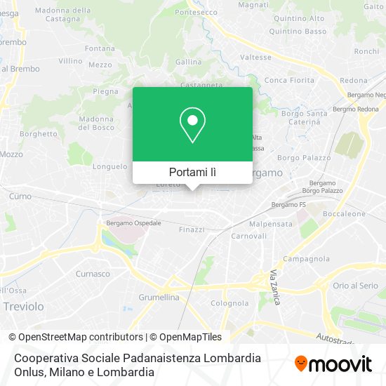 Mappa Cooperativa Sociale Padanaistenza Lombardia Onlus
