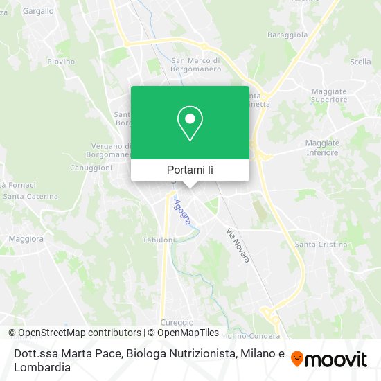 Mappa Dott.ssa Marta Pace, Biologa Nutrizionista