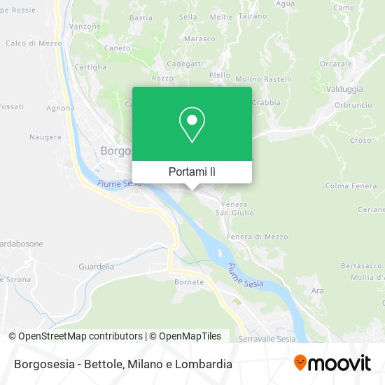 Mappa Borgosesia - Bettole