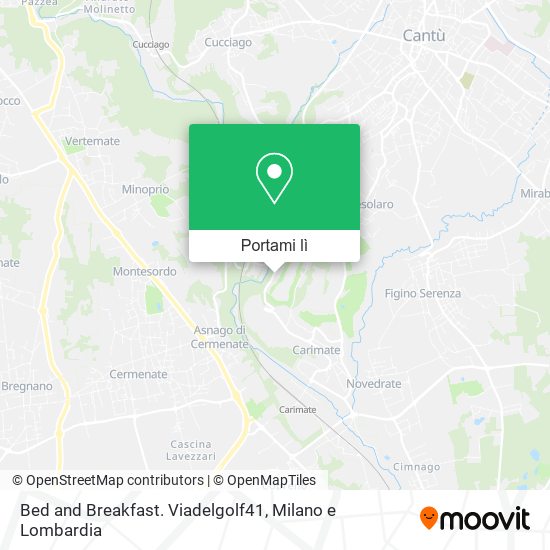 Mappa Bed and Breakfast. Viadelgolf41