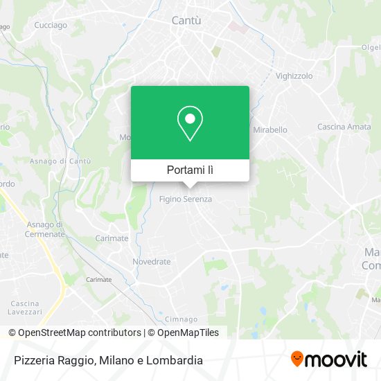 Mappa Pizzeria Raggio