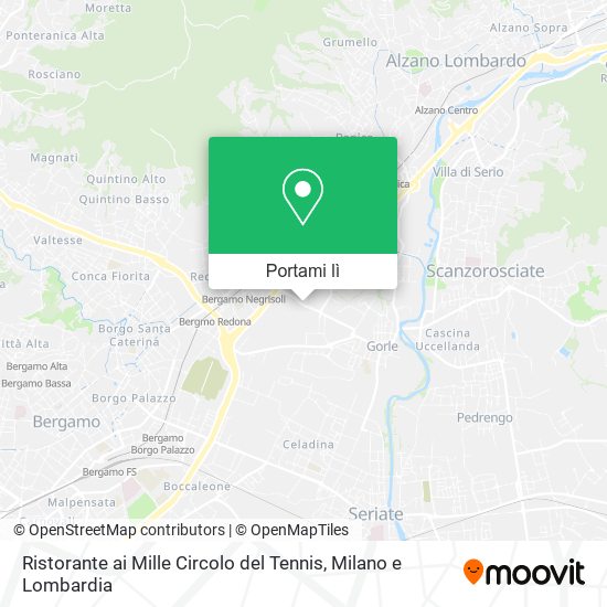 Mappa Ristorante ai Mille Circolo del Tennis