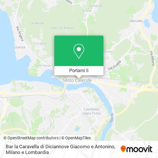 Mappa Bar la Caravella di Diciannove Giacomo e Antonino