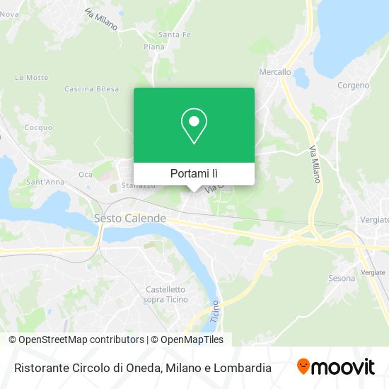 Mappa Ristorante Circolo di Oneda