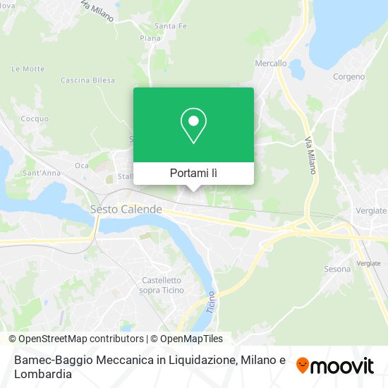 Mappa Bamec-Baggio Meccanica in Liquidazione