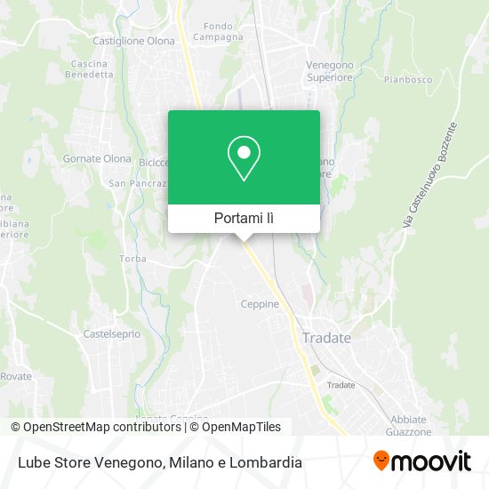 Mappa Lube Store Venegono