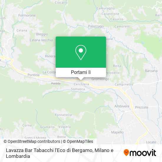 Mappa Lavazza Bar Tabacchi l'Eco di Bergamo