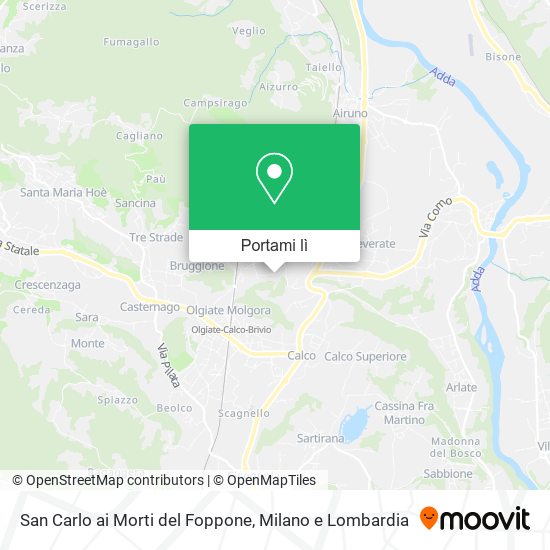 Mappa San Carlo ai Morti del Foppone