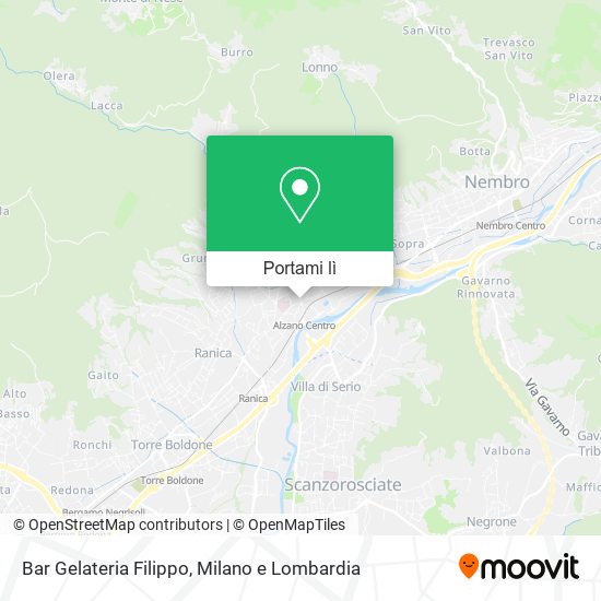 Mappa Bar Gelateria Filippo