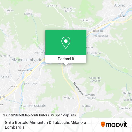 Mappa Gritti Bortolo Alimentari & Tabacchi
