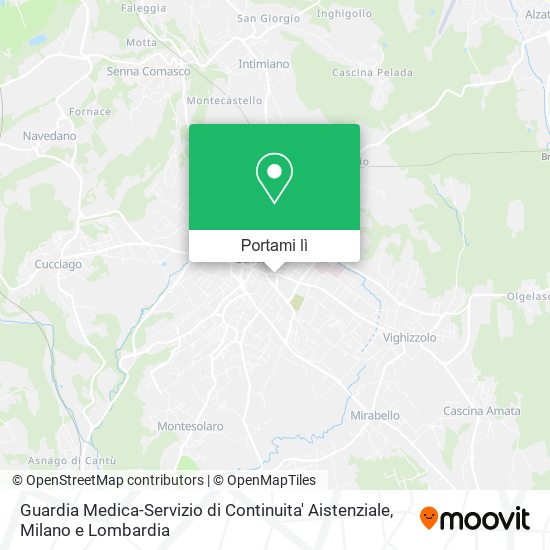 Mappa Guardia Medica-Servizio di Continuita' Aistenziale