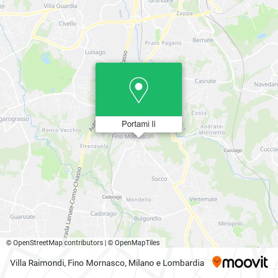 Mappa Villa Raimondi, Fino Mornasco