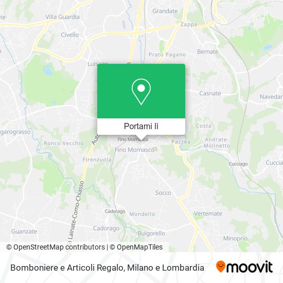 Mappa Bomboniere e Articoli Regalo