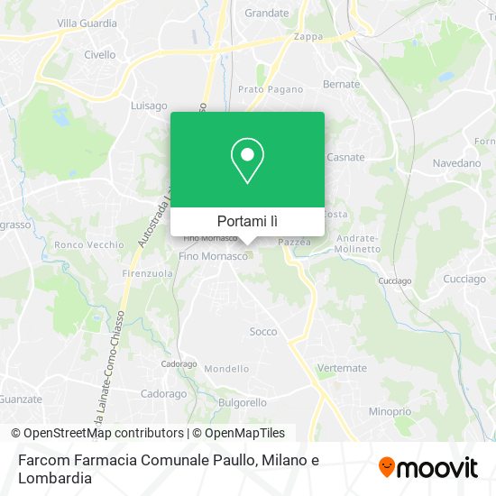 Mappa Farcom Farmacia Comunale Paullo