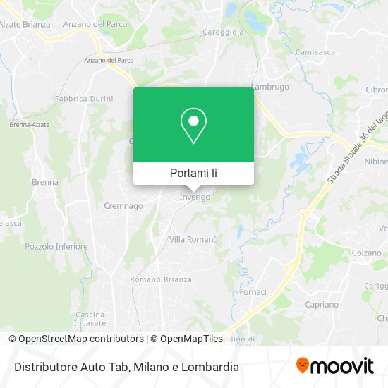 Mappa Distributore Auto Tab