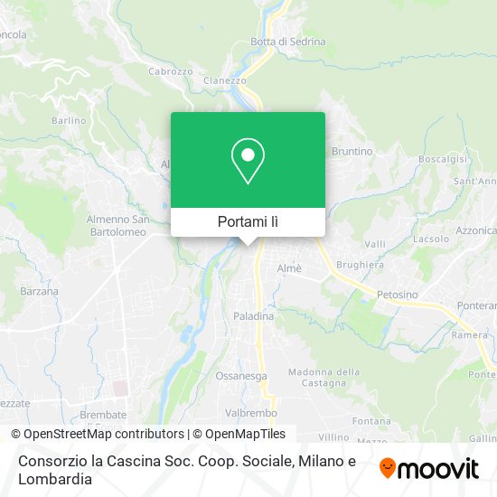 Mappa Consorzio la Cascina Soc. Coop. Sociale