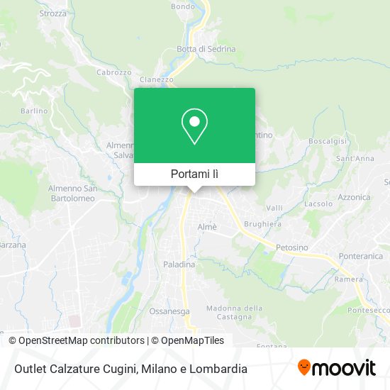 Mappa Outlet Calzature Cugini