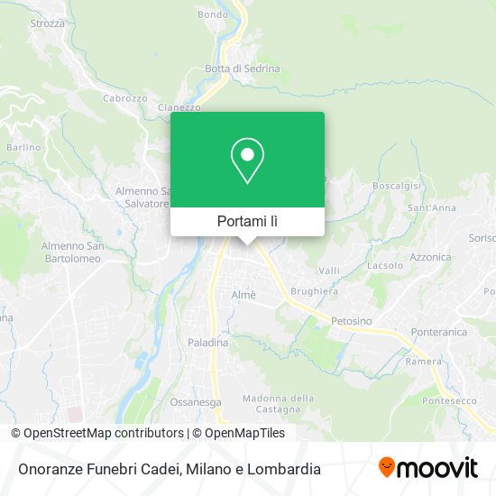 Mappa Onoranze Funebri Cadei