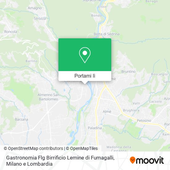 Mappa Gastronomia Flg Birrificio Lemine di Fumagalli