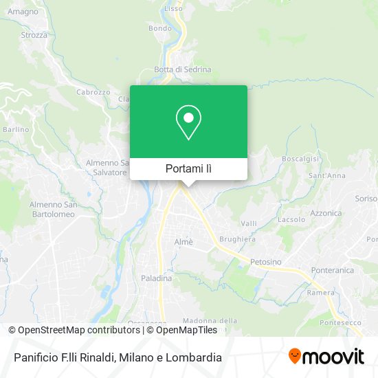 Mappa Panificio F.lli Rinaldi