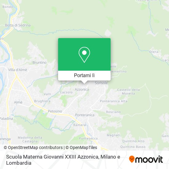 Mappa Scuola Materna Giovanni XXIII Azzonica