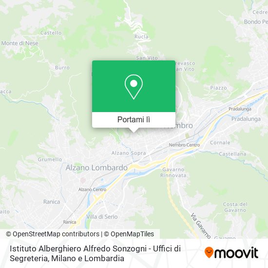 Mappa Istituto Alberghiero Alfredo Sonzogni - Uffici di Segreteria