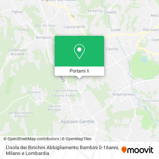 Mappa L'Isola dei Birichini Abbigliamento Bambini 0-16anni