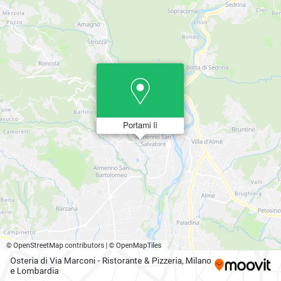 Mappa Osteria di Via Marconi - Ristorante & Pizzeria