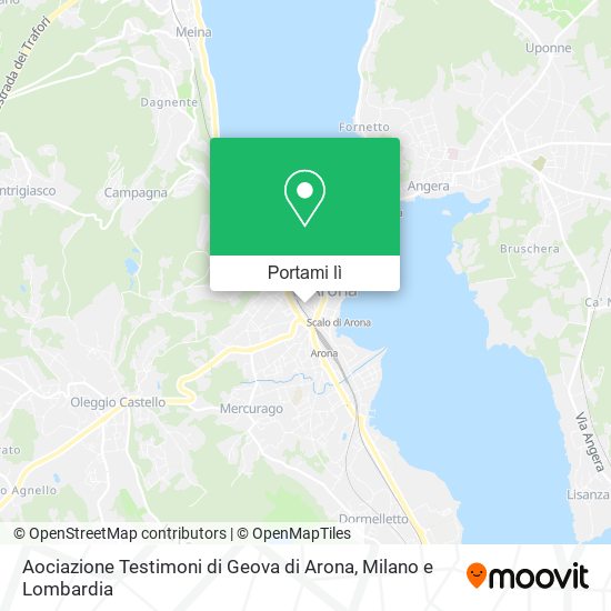 Mappa Aociazione Testimoni di Geova di Arona