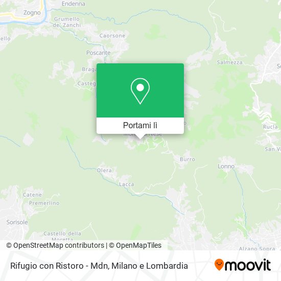 Mappa Rifugio con Ristoro - Mdn