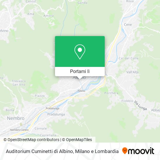 Mappa Auditorium Cuminetti di Albino