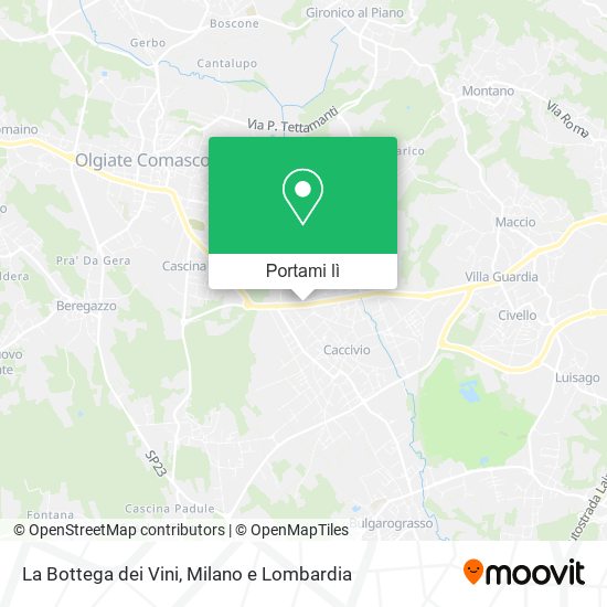 Mappa La Bottega dei Vini