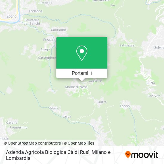 Mappa Azienda Agricola Biologica Cà di Rusì