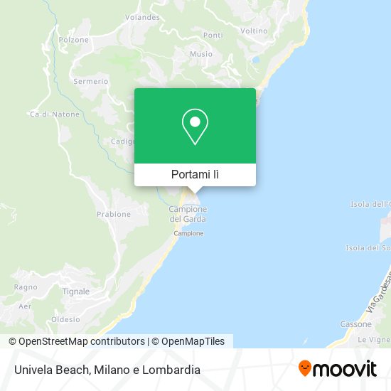 Mappa Univela Beach