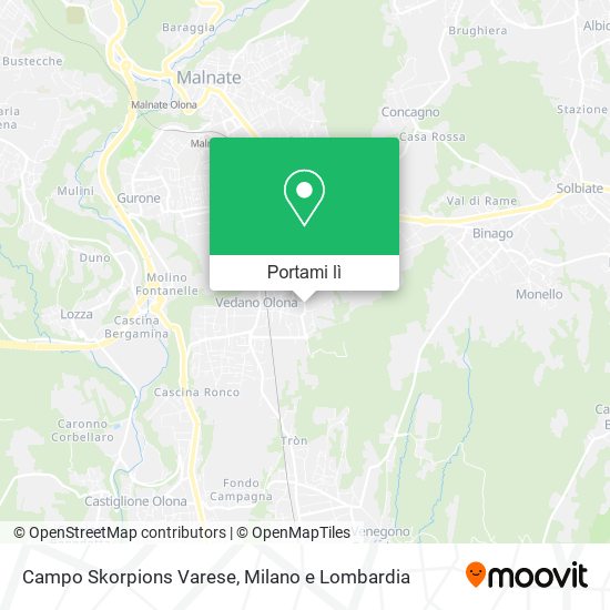 Mappa Campo Skorpions Varese