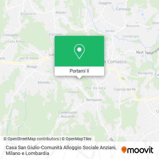 Mappa Casa San Giulio-Comunità Alloggio Sociale Anziani
