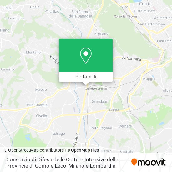 Mappa Consorzio di Difesa delle Colture Intensive delle Provincie di Como e Leco