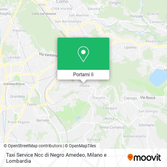Mappa Taxi Service Ncc di Negro Amedeo