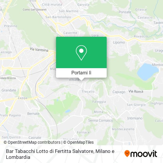 Mappa Bar Tabacchi Lotto di Fertitta Salvatore