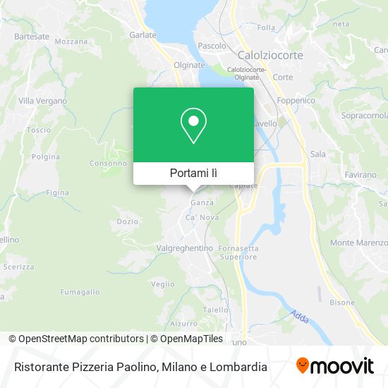 Mappa Ristorante Pizzeria Paolino