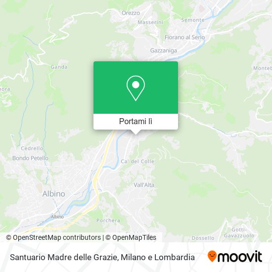 Mappa Santuario Madre delle Grazie