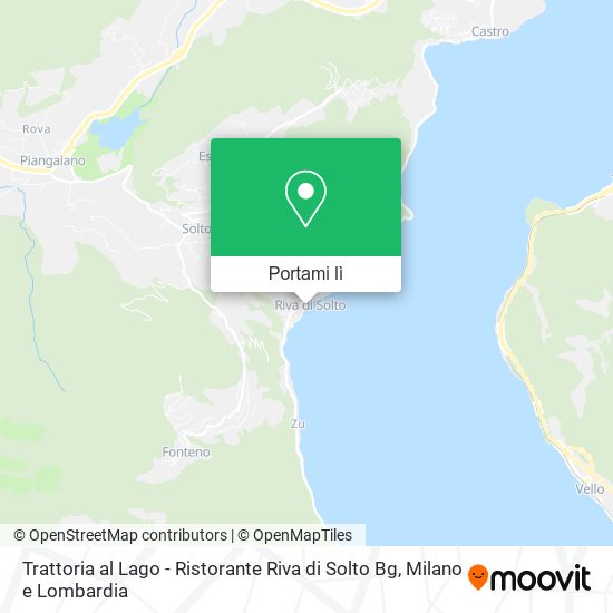 Mappa Trattoria al Lago - Ristorante Riva di Solto Bg